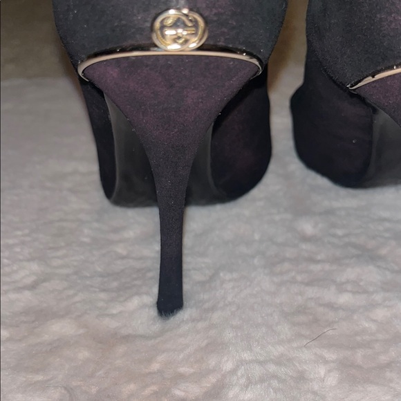 Gucci Black and Purple Suede Heels - Picture 8 of 12